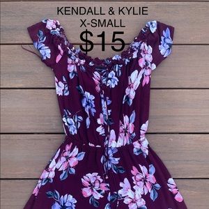 Floral & Burgundy Romper
